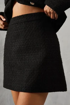 Twill High Waist Mini Skirt