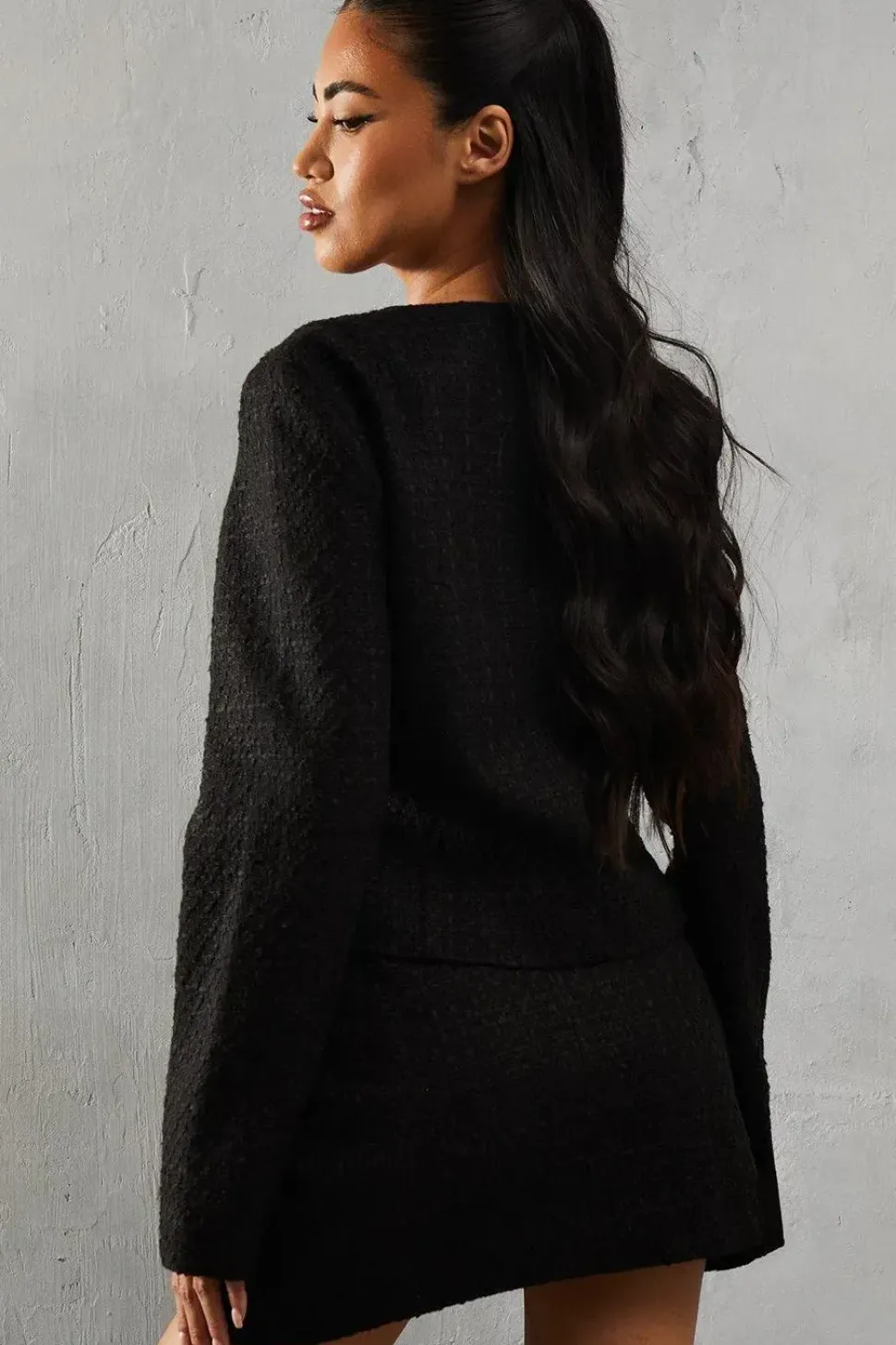 Twill High Waist Mini Skirt