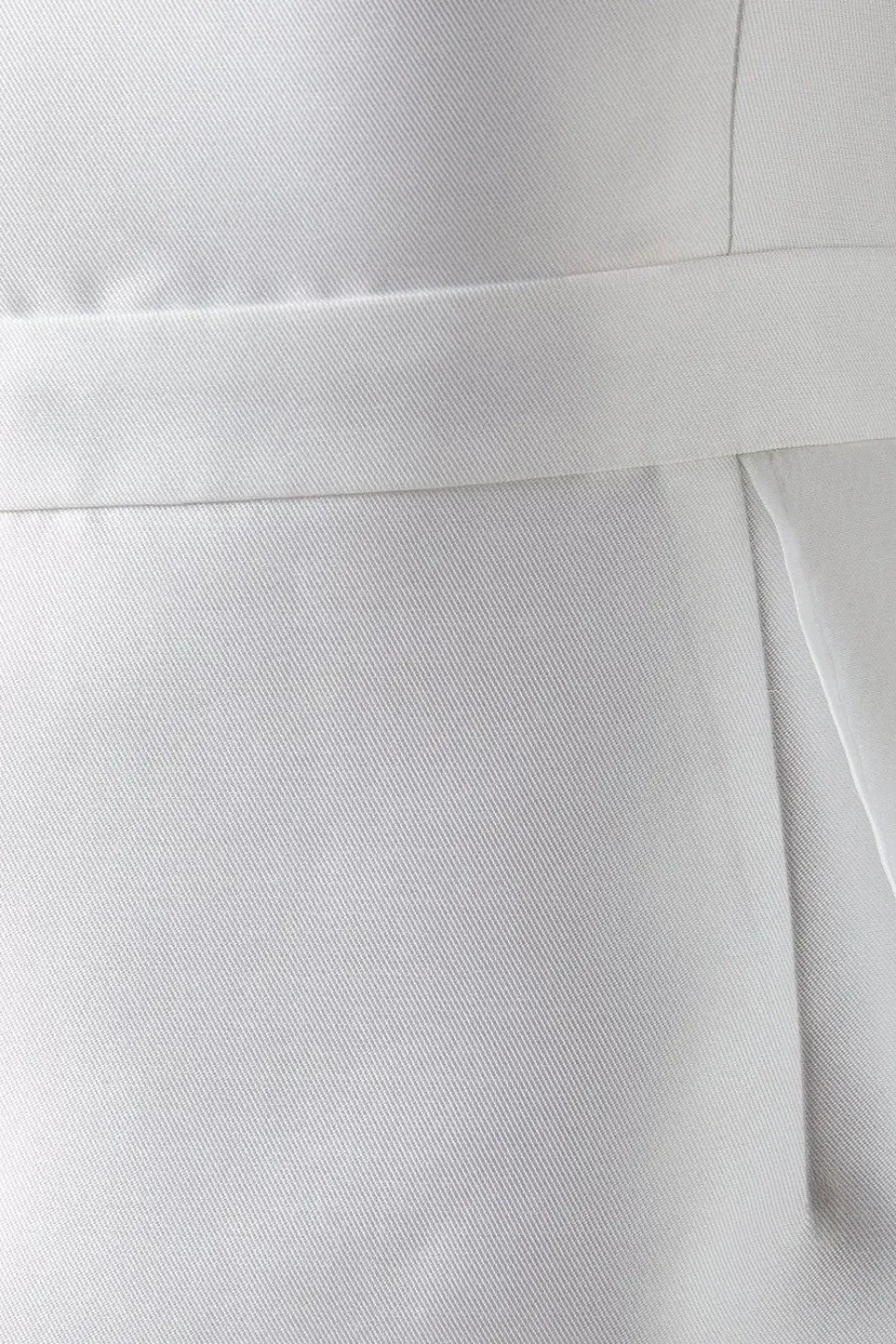 Twill Mini Wedding Dress With Organza Skirt