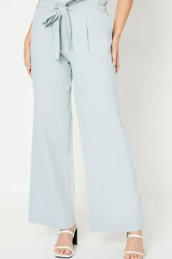 Twill Paperbag Straight Leg Trouser