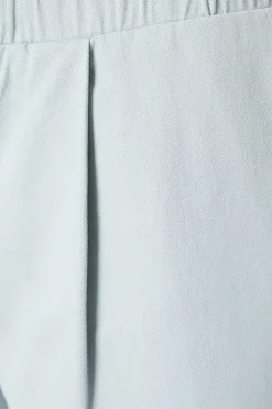 Twill Paperbag Straight Leg Trouser