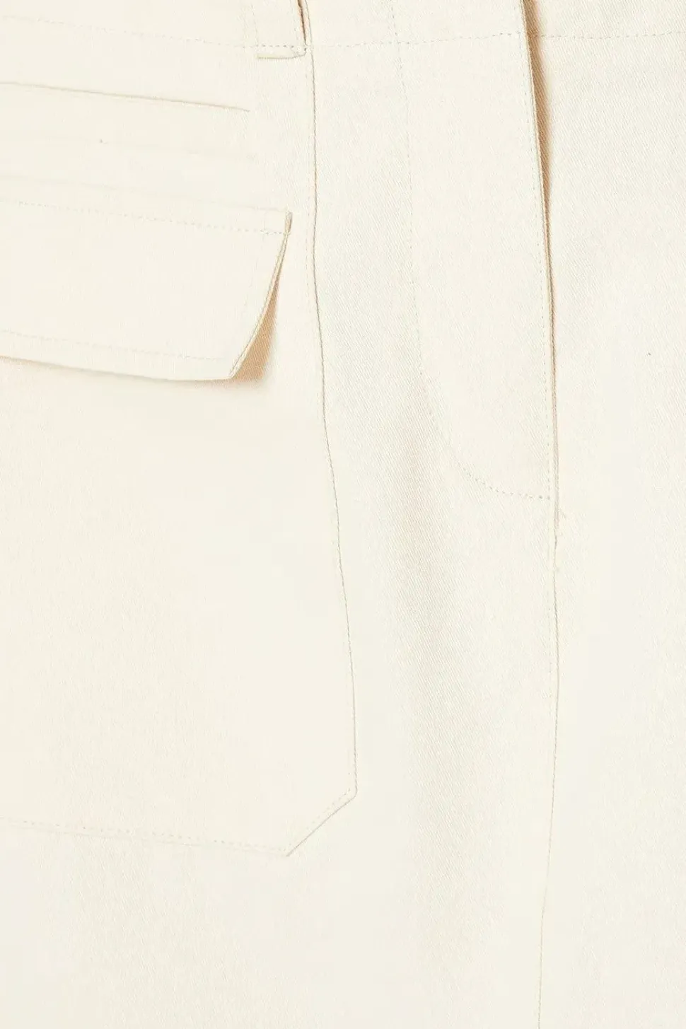 Twill Pocket Midi Skirt