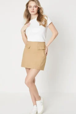 Twill Pocket Mini Skirt