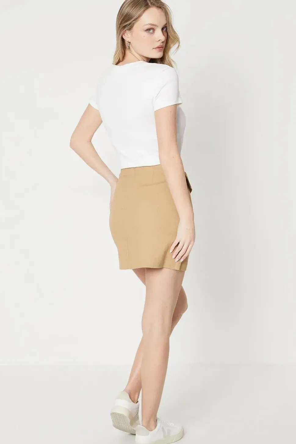 Twill Pocket Mini Skirt