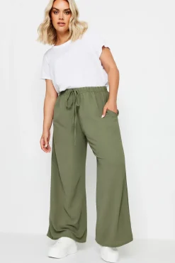 Twill Wide Leg Trousers