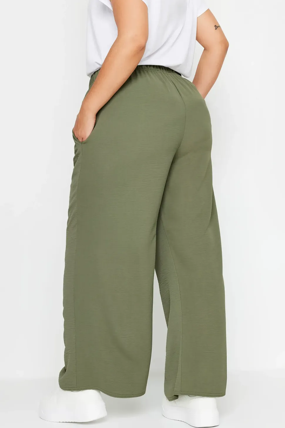 Twill Wide Leg Trousers