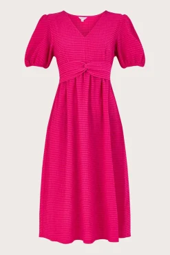 Twist Detail Jersey Midi Dress