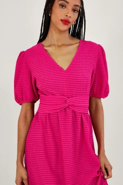 Twist Detail Jersey Midi Dress