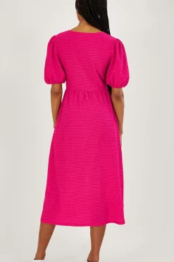 Twist Detail Jersey Midi Dress