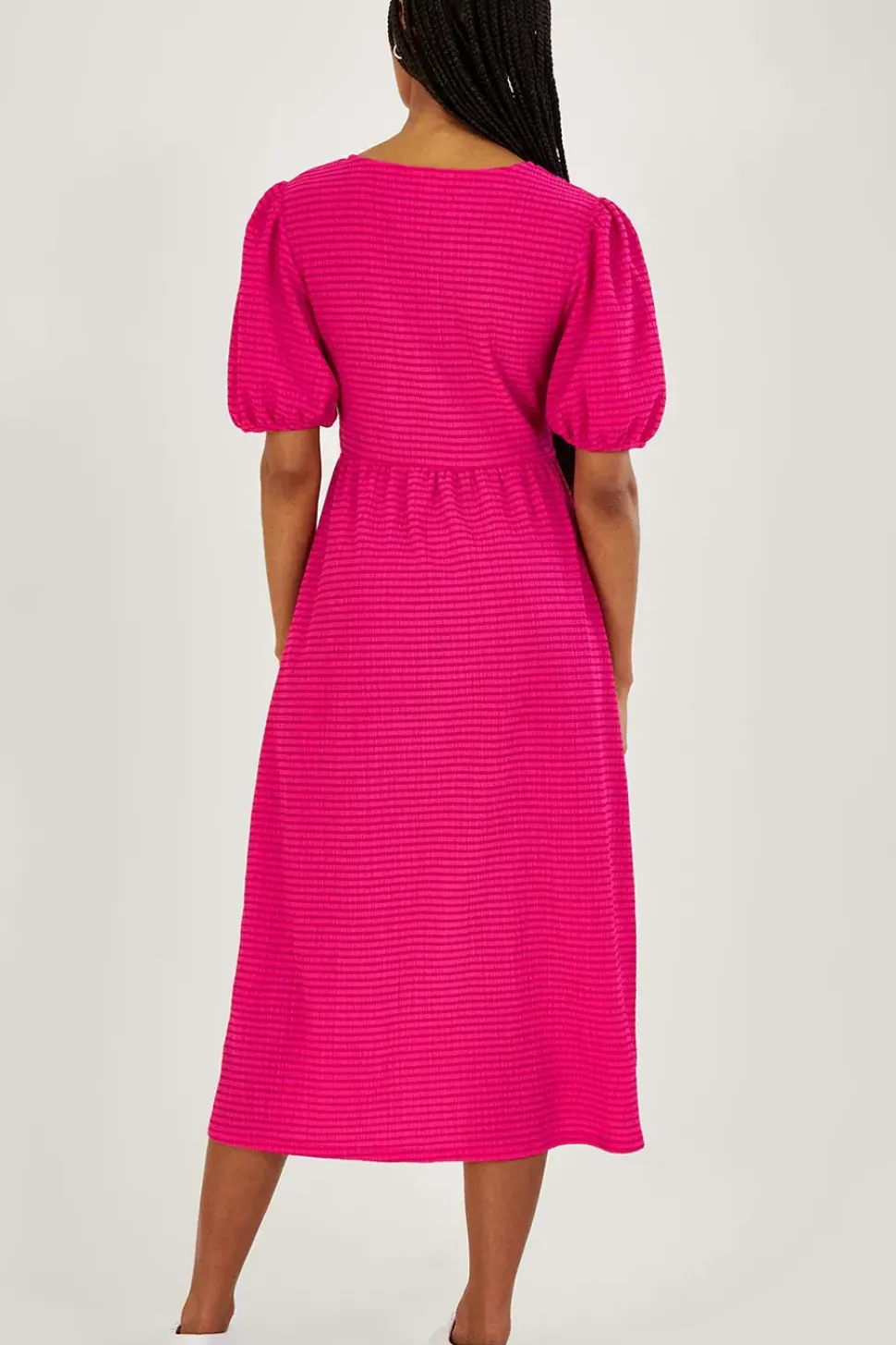 Twist Detail Jersey Midi Dress