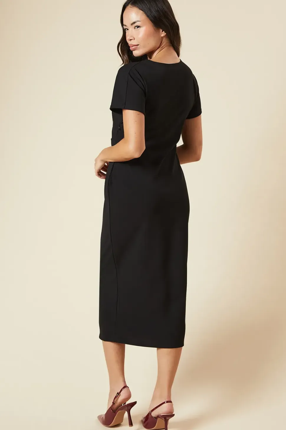 Twist Scuba Midi Dress