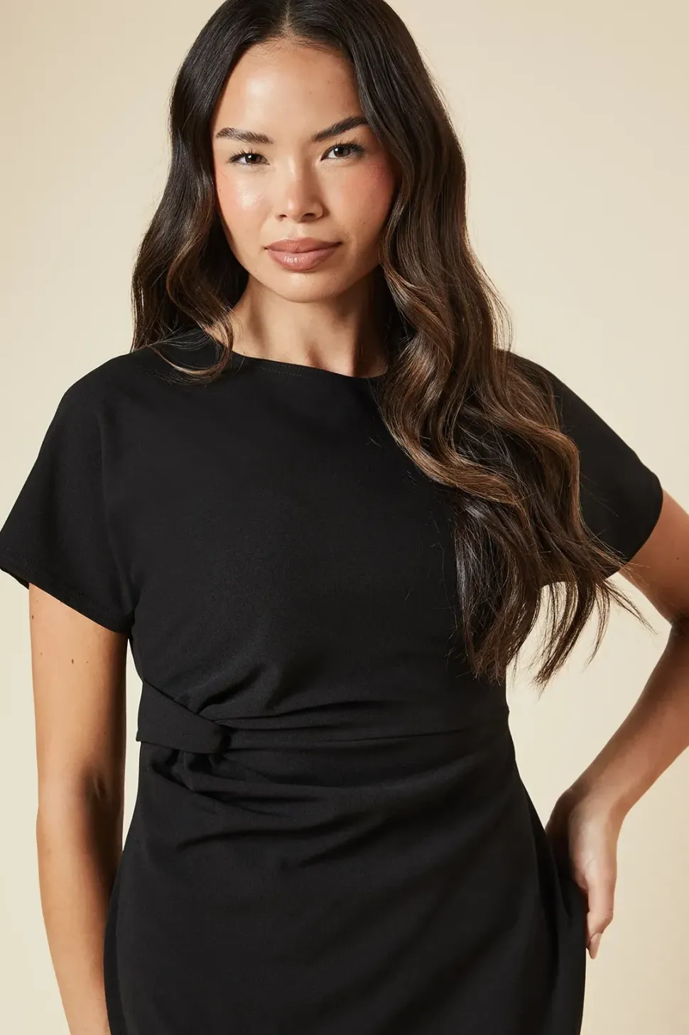 Twist Scuba Midi Dress