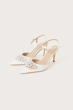 Two-Part Diamante Trim Bridal Shoes
