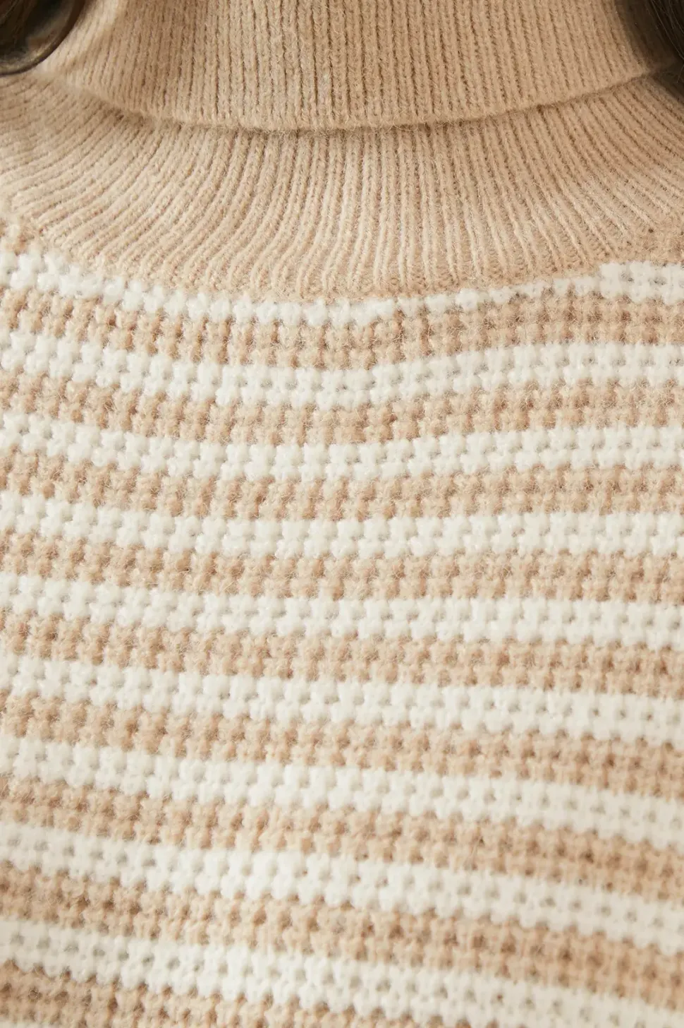 Two Toned Roll Neck Jumper