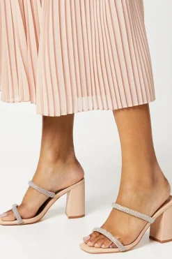 Tyla Diamante High Block Heeled Sandals