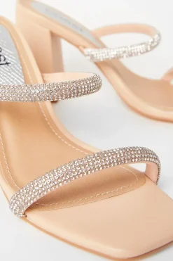 Tyla Diamante High Block Heeled Sandals