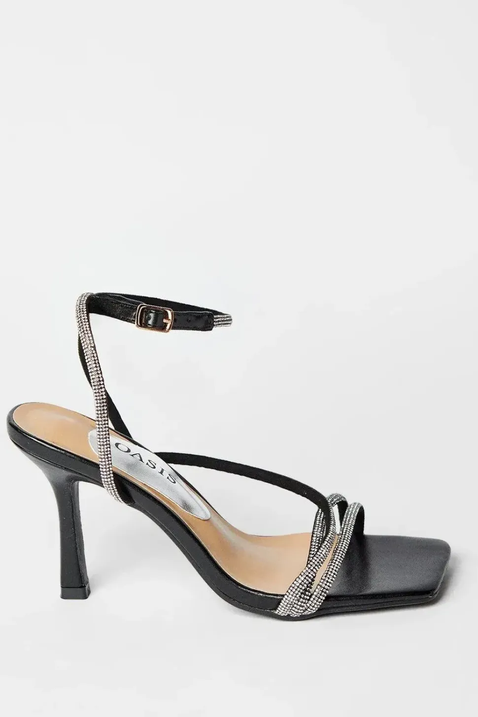 Valencia Diamante Asymmetric High Stiletto Sandals
