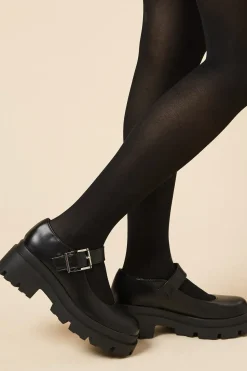 Valery Faux Leather Mary Jane Chunky Casual Shoe