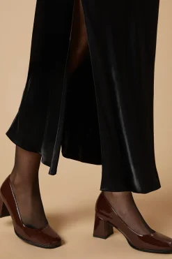 Vana Flared High Block Heel Square Toe Shoe