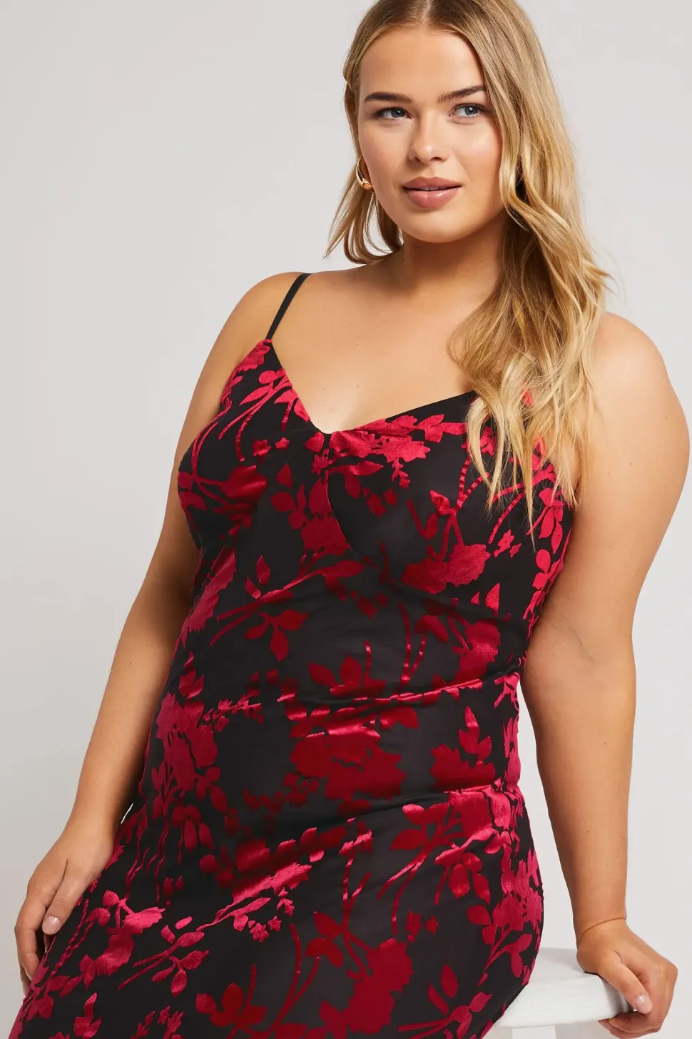 Velour Midaxi Dress