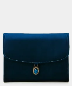 Velvet Jewel Clasp Bag