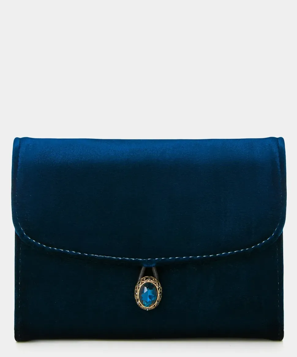 Velvet Jewel Clasp Bag