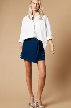 Velvet Mini Skirt