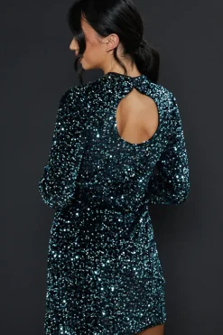 Velvet Sequin Mini Dress