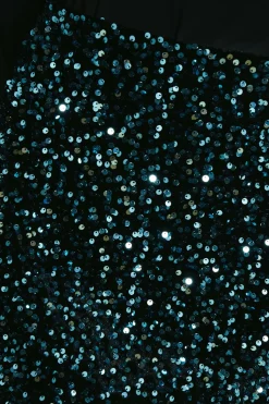 Velvet Sequin Mini Skirt