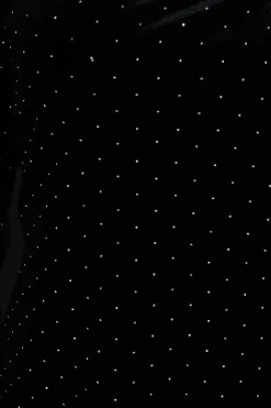 Velvet Stud Square Neck Mini Dress