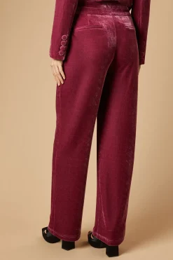 Velvet Wide Leg Trouser