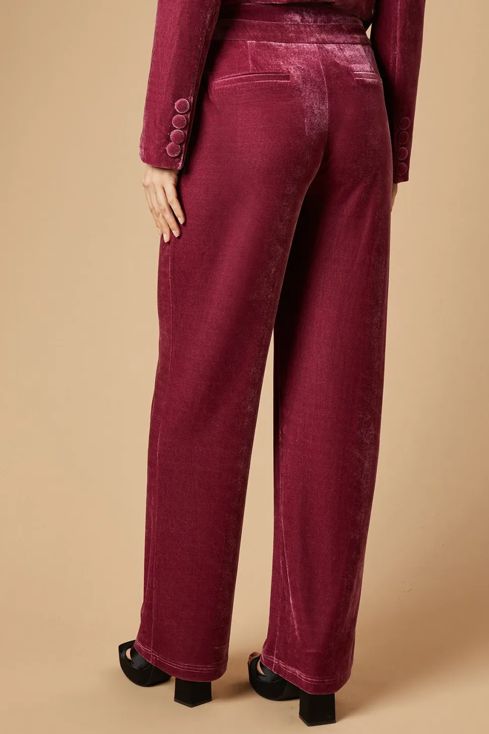 Velvet Wide Leg Trouser