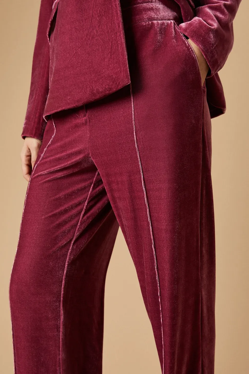 Velvet Wide Leg Trouser
