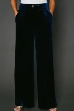 Velvet Wide Leg Trouser