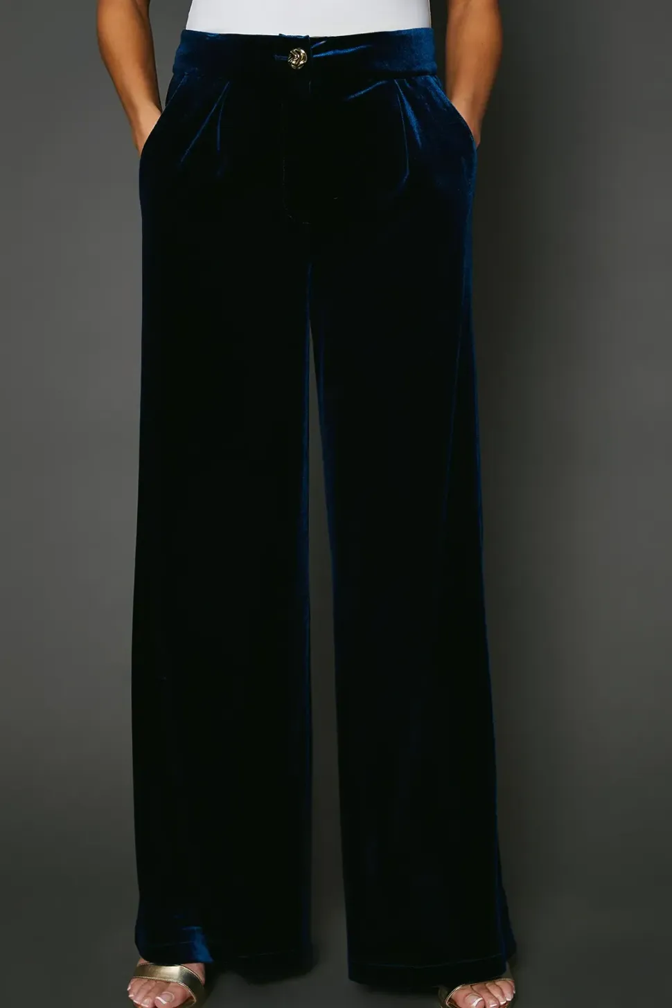 Velvet Wide Leg Trouser