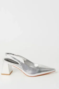 Venus Slingback Mid Block Heel Pointed Court Shoes
