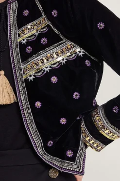 Vera Embellished Velvet Jacket
