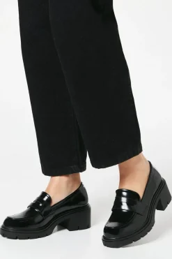 Verity Chunky Heeled Penny Loafers