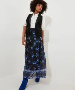 Vintage Printed Layered Skirt