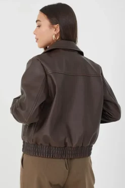 Vintage PU Short Jacket