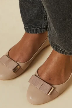 Violet Comfort Bow Detail Ballerinas