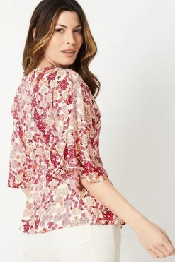 Viscose Embellished Button Blouse