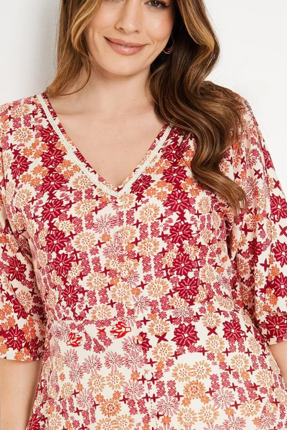 Viscose Embellished Button Blouse