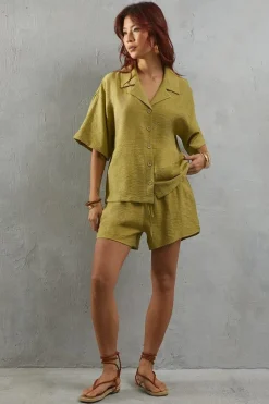 Viscose Nylon Drawstring Waist Short