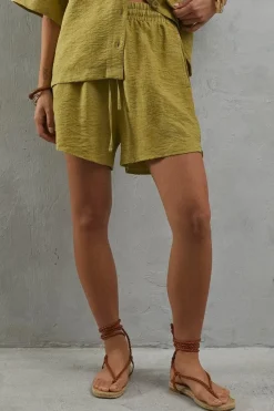 Viscose Nylon Drawstring Waist Short