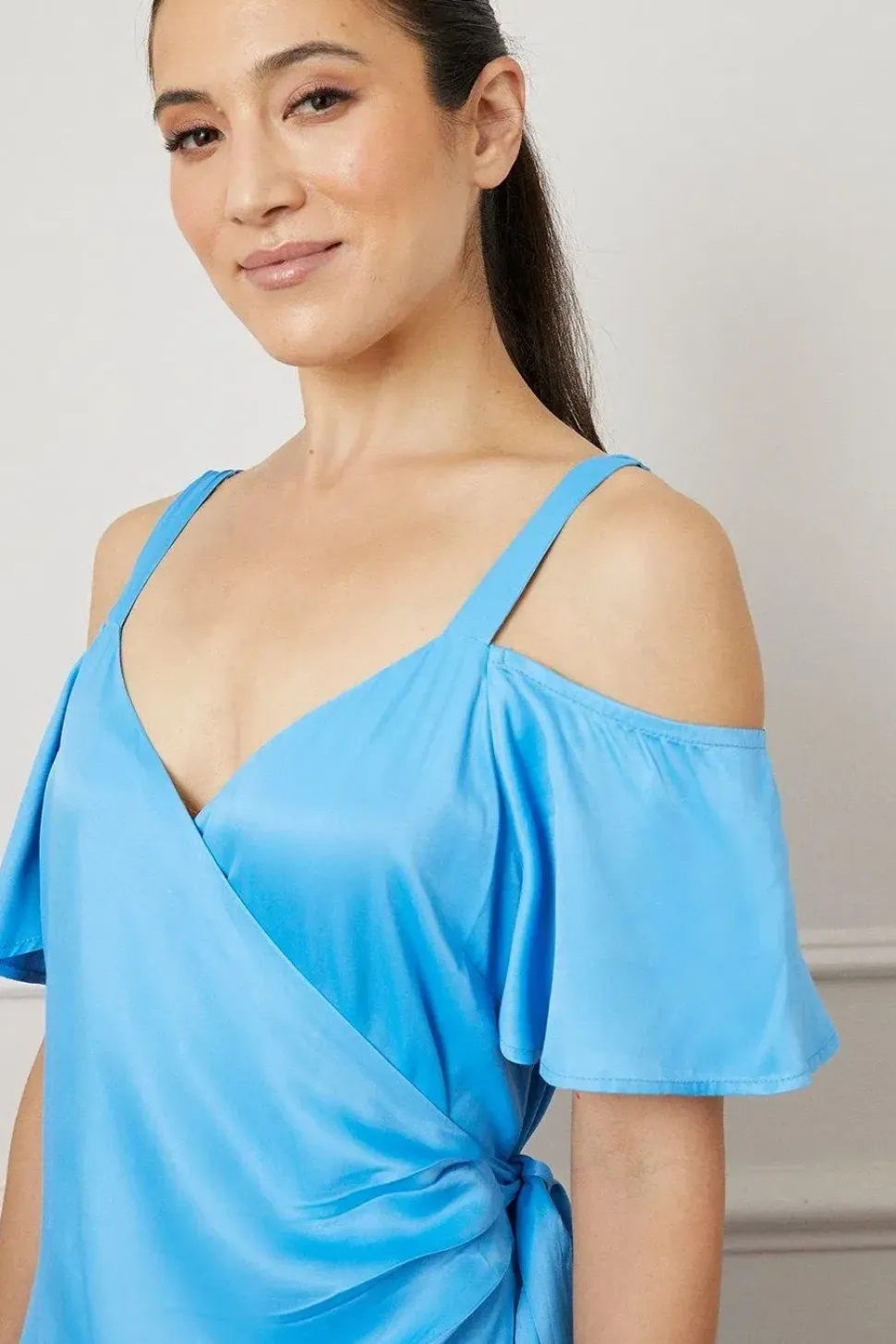 Viscose Satin Midaxi Dress