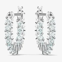 Vittore White Crystal Mini Hoop Earrings 5562126