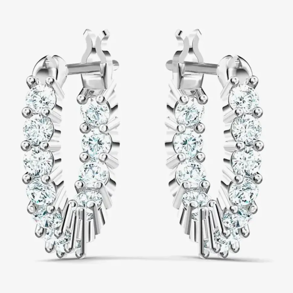 Vittore White Crystal Mini Hoop Earrings 5562126