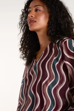 V Neck Bubble Top