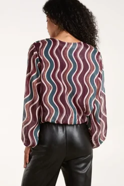 V Neck Bubble Top
